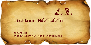 Lichtner Nátán névjegykártya